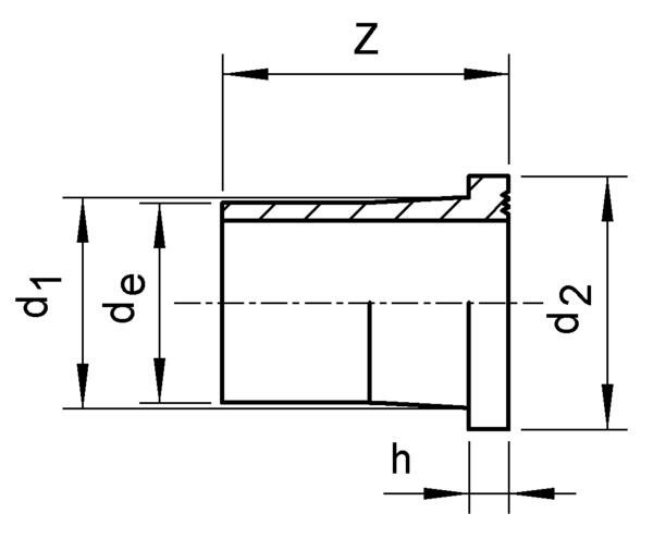 SANIT 227454000101025 Заглушка конец PP, SDR 11, длинная, с рифленой уплотняющей поверхностью  - Вид №1