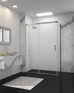 Торцевая панель для монтажа с дверью GMSSP1000 Merlyn Arysto Хромированный