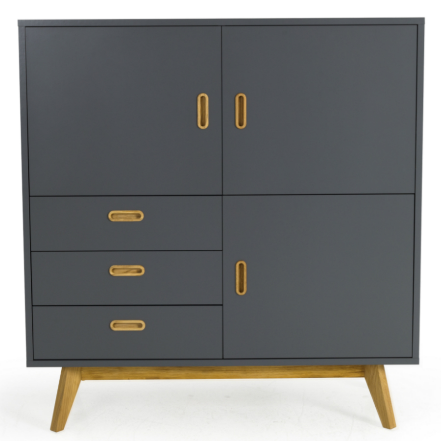 Тумба под ТВ Tenzo Bess, 120х114х43 см, дуб, серая 2166014 - Вид №1