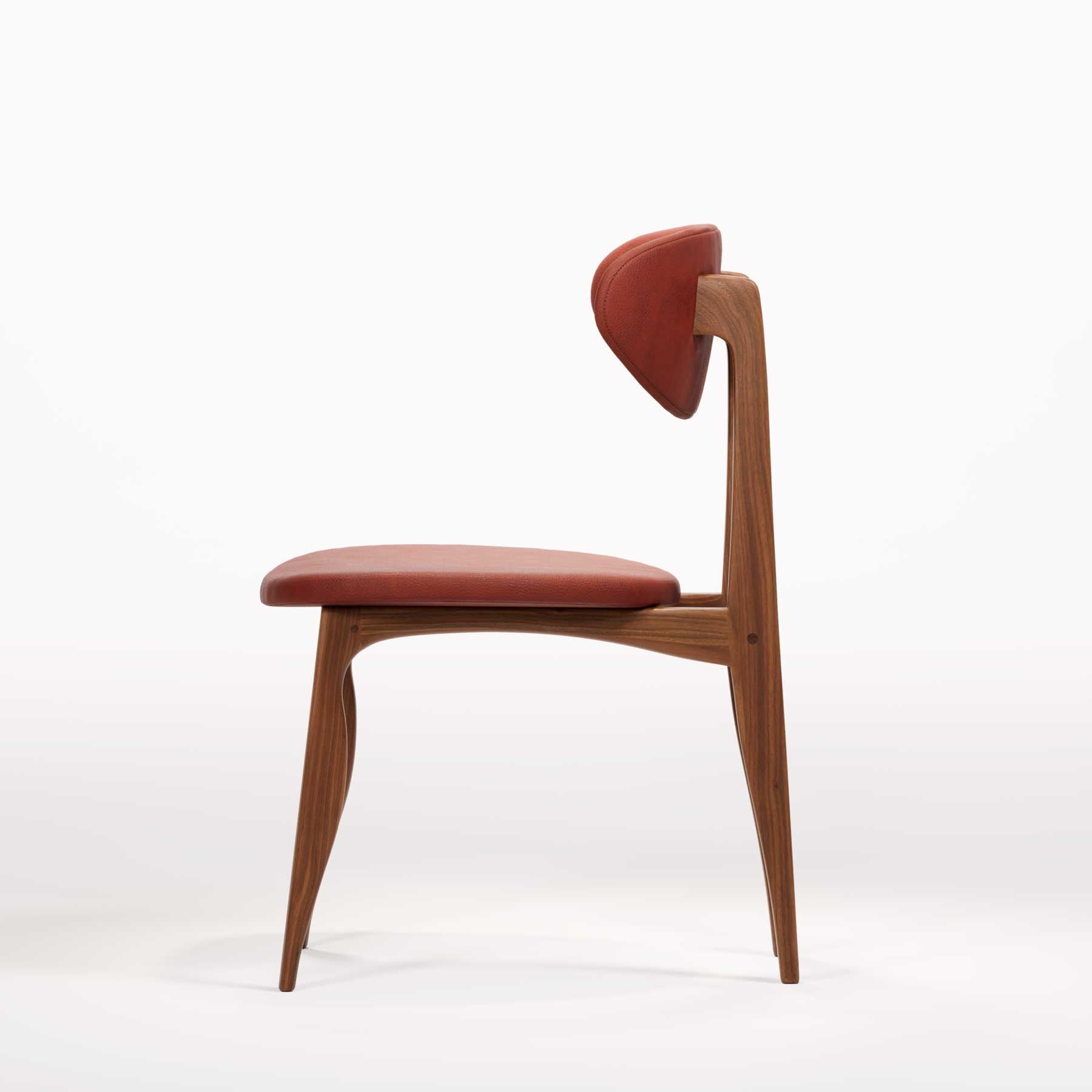 Кожаный стул с открытой спинкой и деревянной рамой Wewood DEGAS ARCH-00046397 - Вид №9