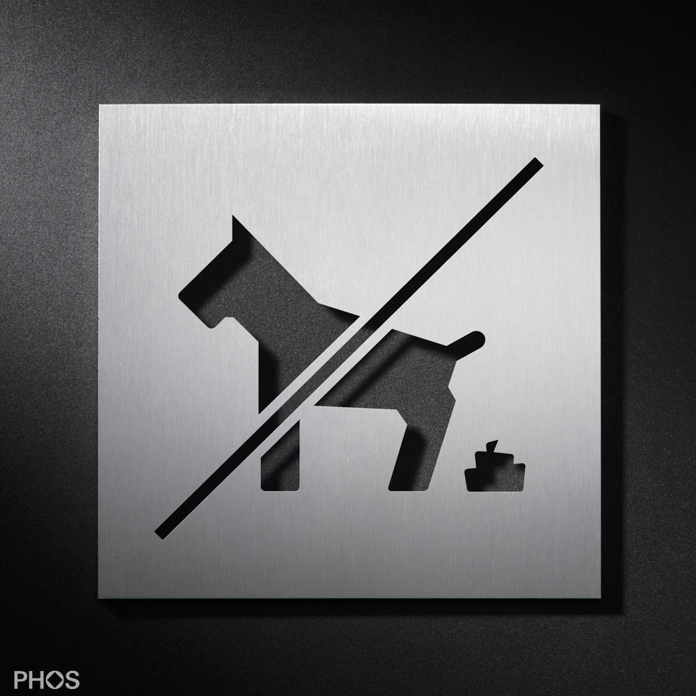 PS7201 Знак пиктограммы «Нет собачьего туалета», 16 x 16 см. PHOS 