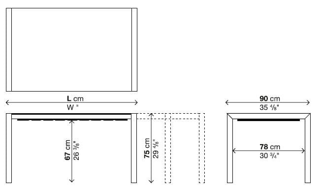 Выдвижная таблица в Linecompact Kristalia ARCH-00138388 - Вид №15