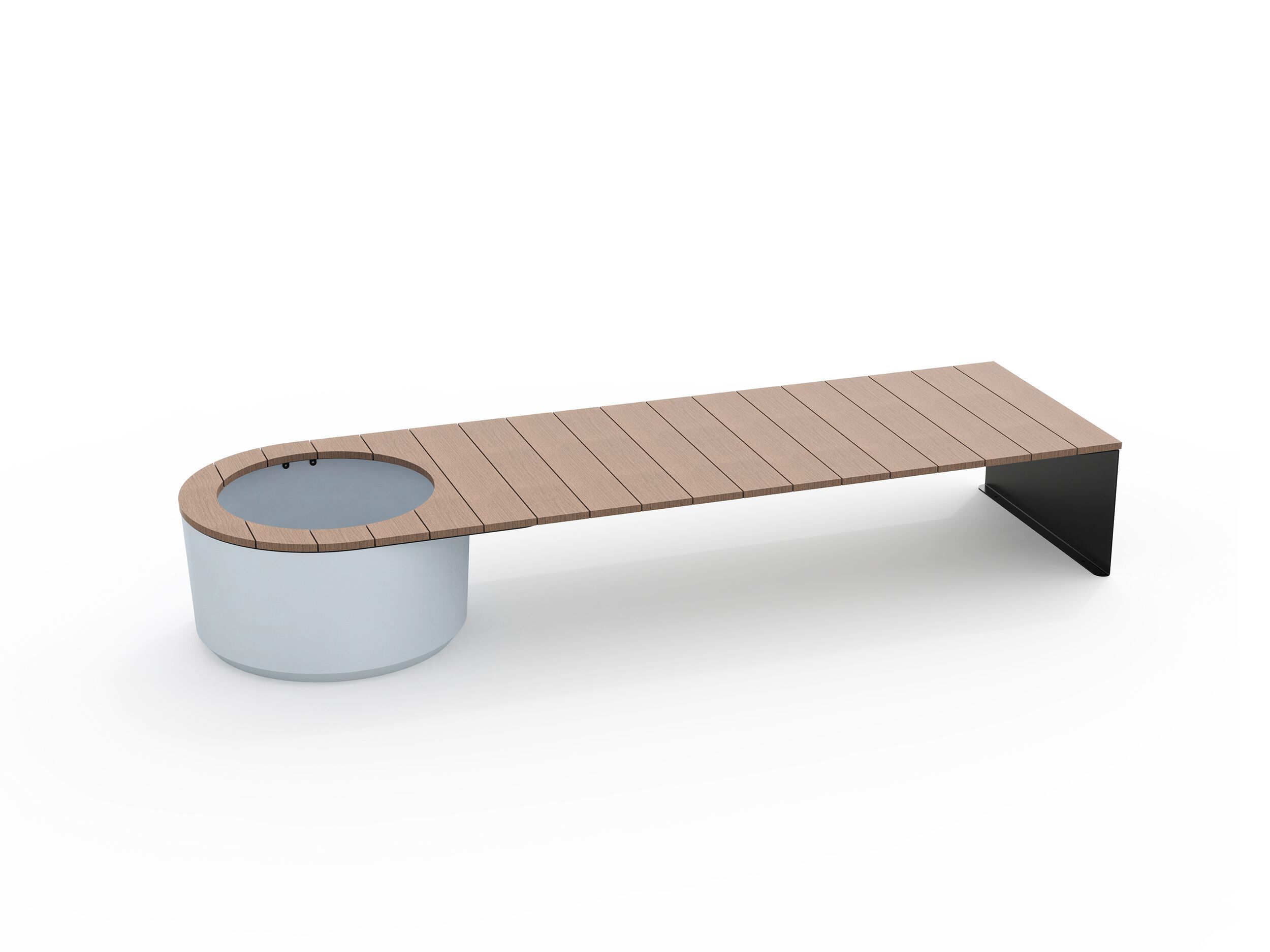 Бетонная скамейка со встроенным плантатором Betoni Grand Benches ARCH-00081058