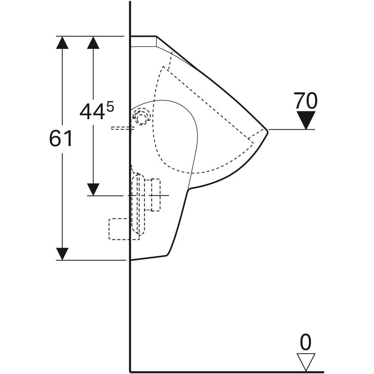Подвесной писсуар в витрине Geberit Selnova ARCH-00036122 - Вид №2