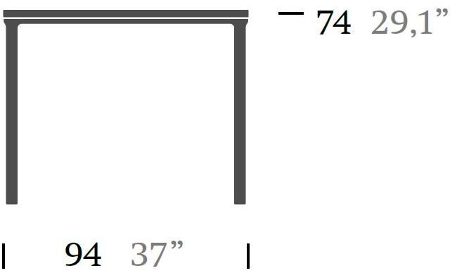 Kettal Квадратный каменный садовый стол Park life #11706 - Вид №5