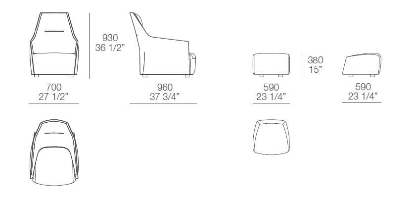 Тканевое кресло Poliform Санта-Моника ARCH-00128707 - Вид №4