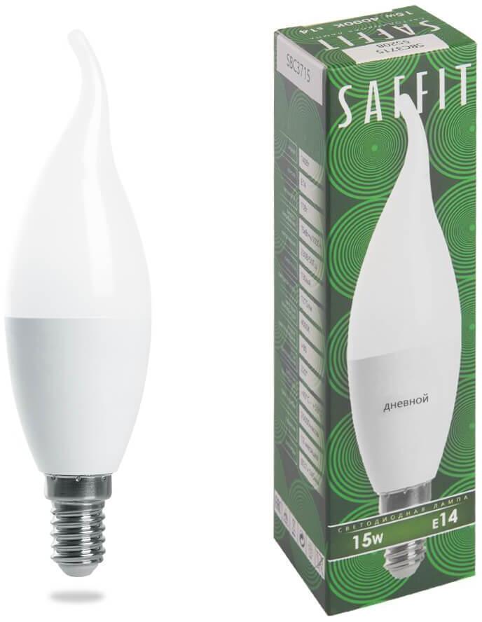 55208 Лампа светодиодная E14 15W 6400K матовая Saffit SBC3715