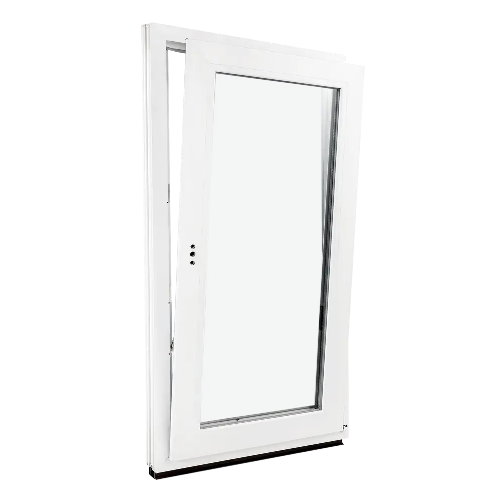 Окно пластиковое ПВХ Deceuninck одностворчатое 1200x600 мм (ВxШ) правое двуxкамерный стеклопакет белый/белый STLM-2033755 - Вид №1