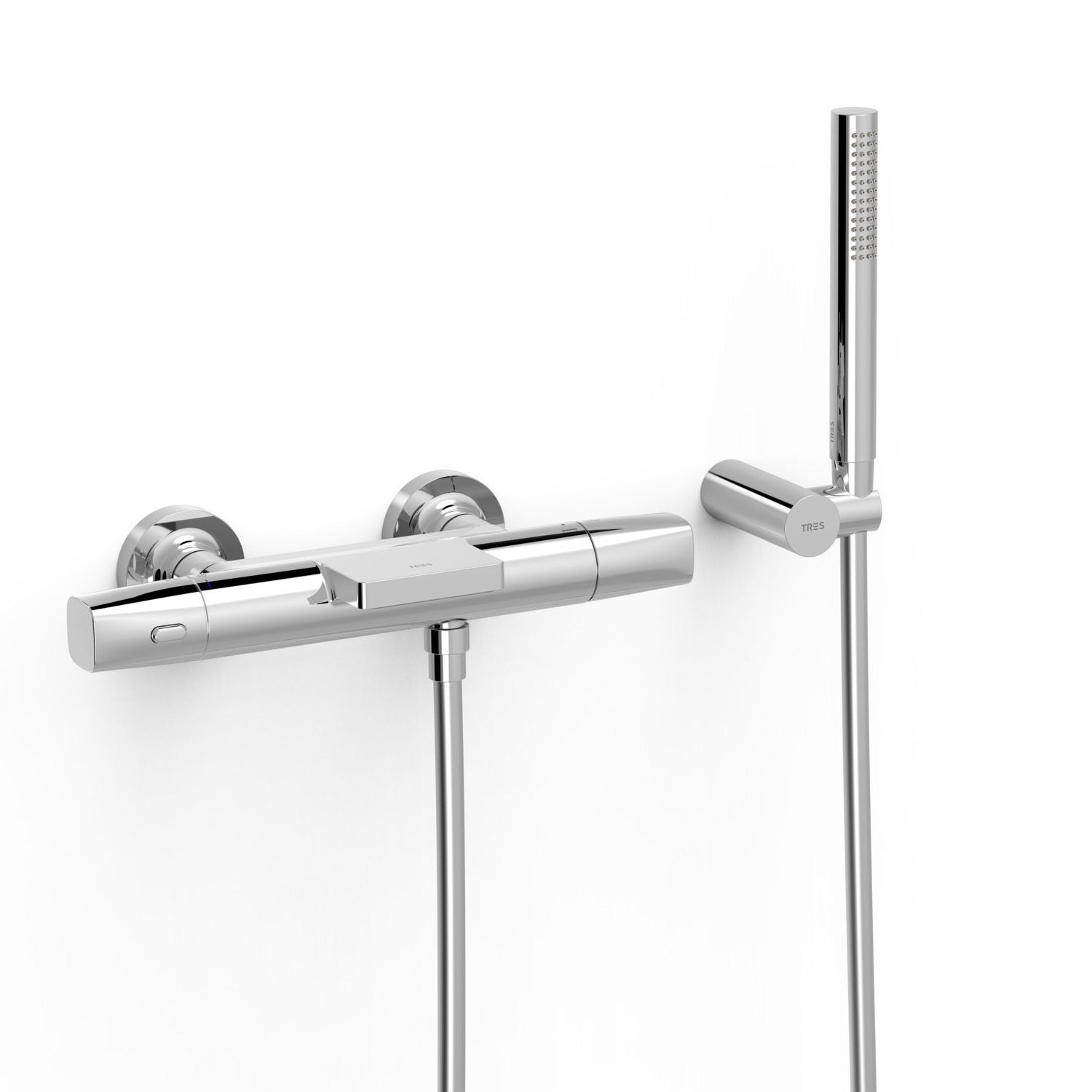 Настенный термостатический смеситель для ванны и душа-19017499 TRES Thermostatic