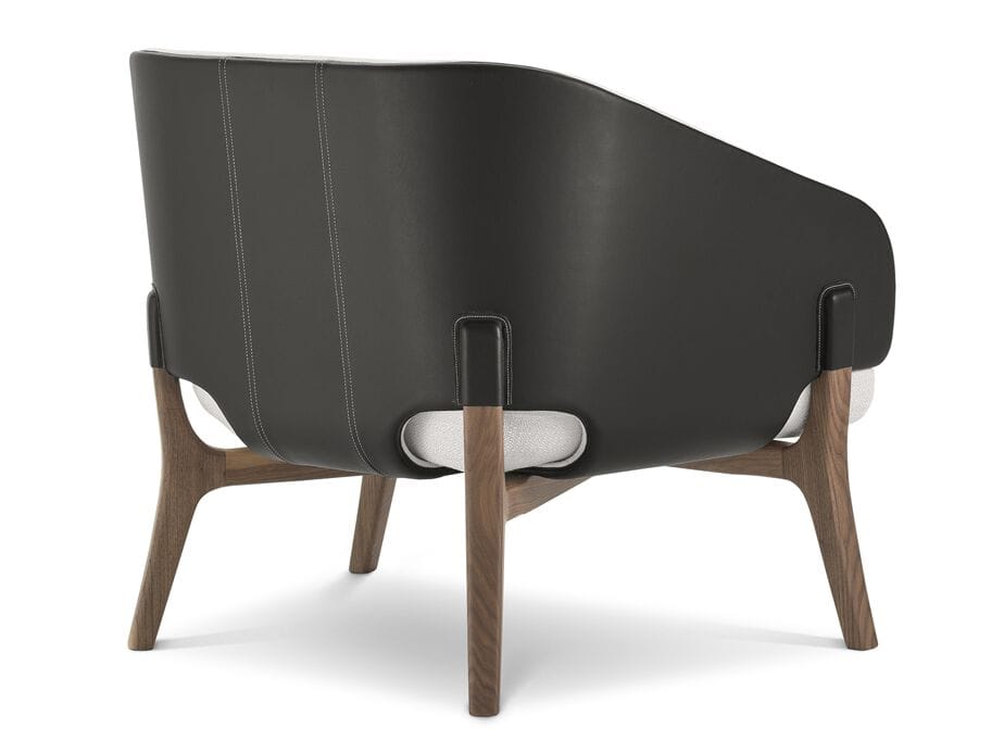 Кресло с подлокотниками из ткани и кожи i 4 Mariani Savile Row ARCH-00075627 - Вид №2