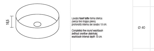 Подвесной умывальник HPL с зеркалом Mobilcrab Infinity Round ARCH-00150673 - Вид №4