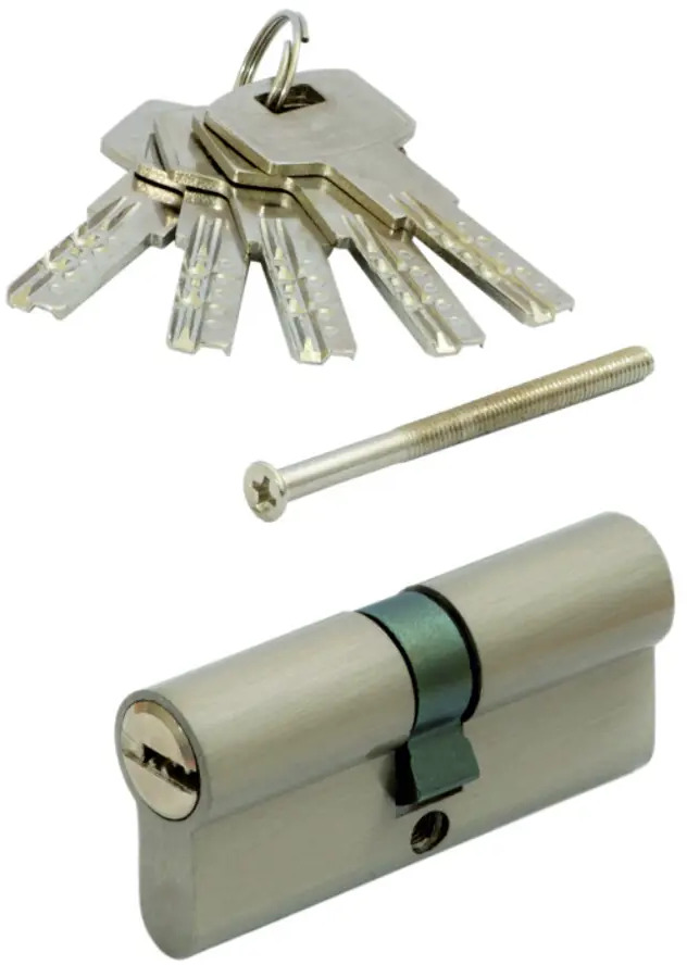 91504560 Цилиндровый механизм личинка Vettore ZN M85 Z NI (32x53) 5 ключей (Никель) для врезного замка входных и межкомнатных две STLM-0902185