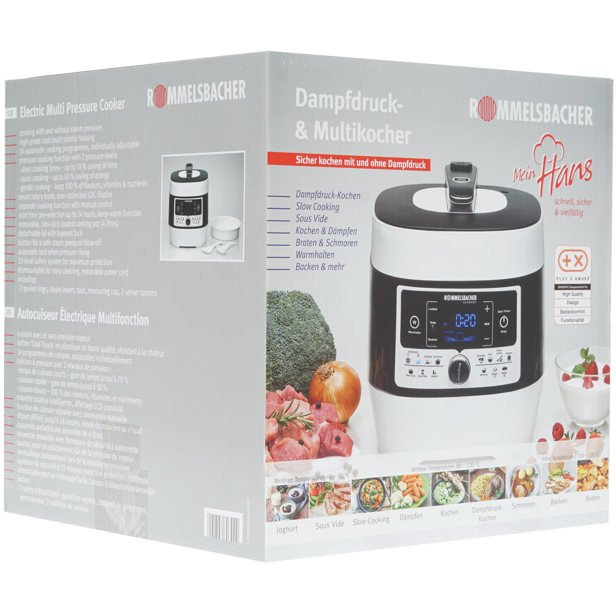 8134869 Мультиварка-скороварка Rommelsbacher MD 1000 белый STDN-0048021 - Вид №9