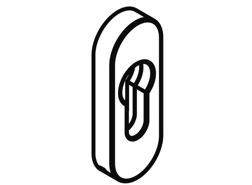 316XAPSKN Ключ-розетка для бара паники HEWI Beschläge für Außentüren  - Вид №2