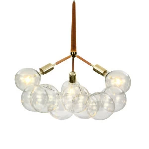 Светильник подвесной 60х50 см коричневый Bulbs 9087/3 brown DELIGHT COLLECTION ДИЗАЙНЕРСКИЕ 00-3883108 Коричневый;прозрачный