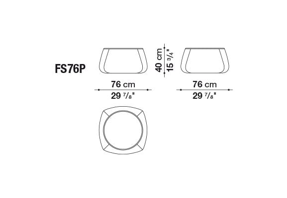 Круглый пуф из ткани B&B Italia Fat Sofa ARCH-00152420 - Вид №5