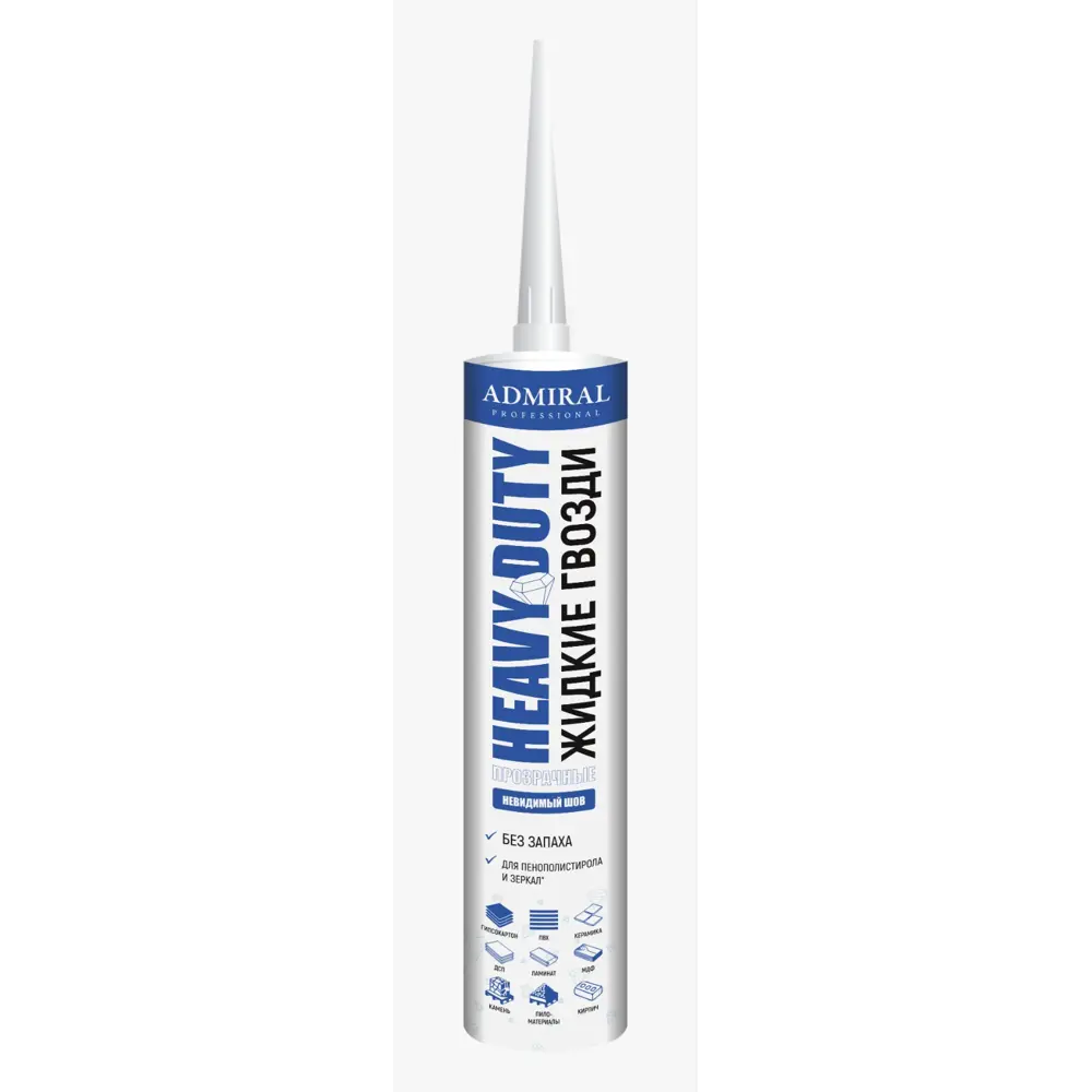 Клей монтажный Admiral Жидкие гвозди прозрачный 300 мл Santreyd STLM-2058709
