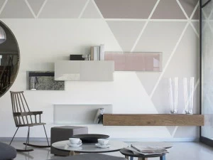 Lago Модульная стенка для хранения из дерева и стекла 36e8