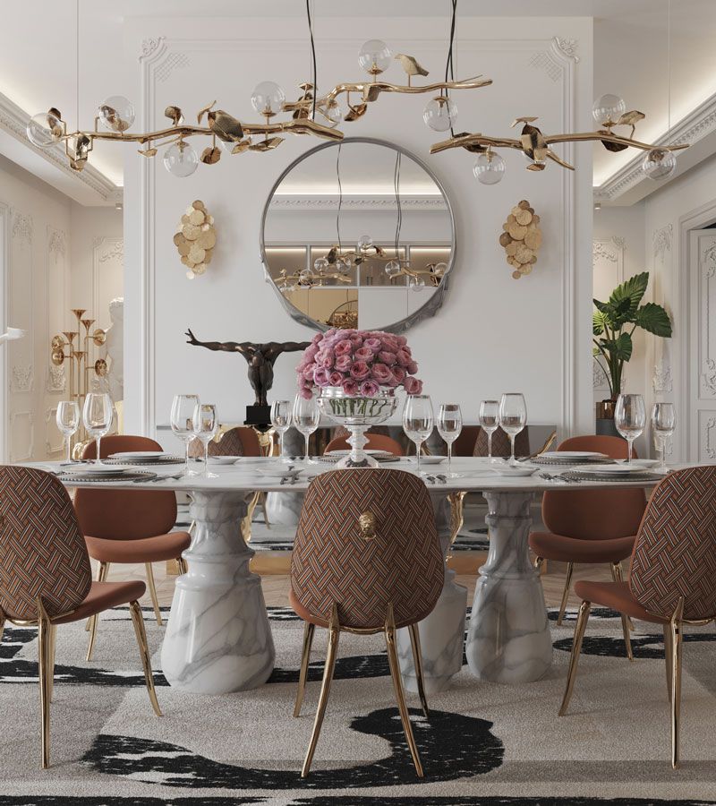 0-113 Овальный обеденный стол Pietra estremoz Boca Do Lobo  - Вид №10