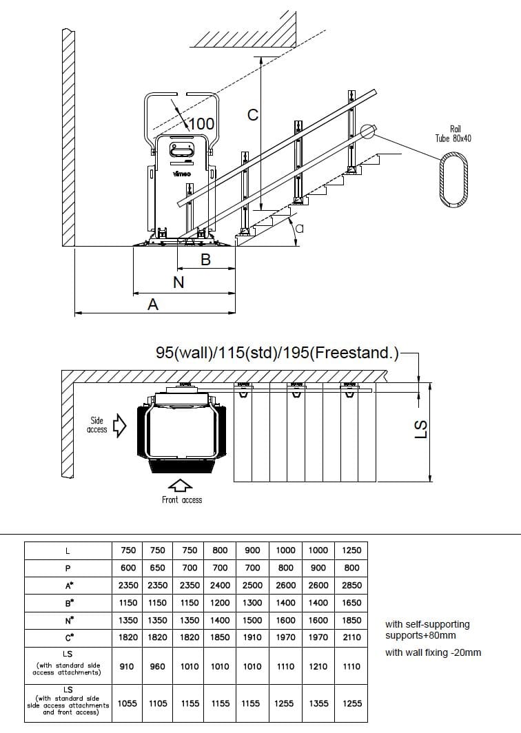 Лестничный подъемник для прямых лестниц Vimec V6 ARCH-00150039 - Вид №2