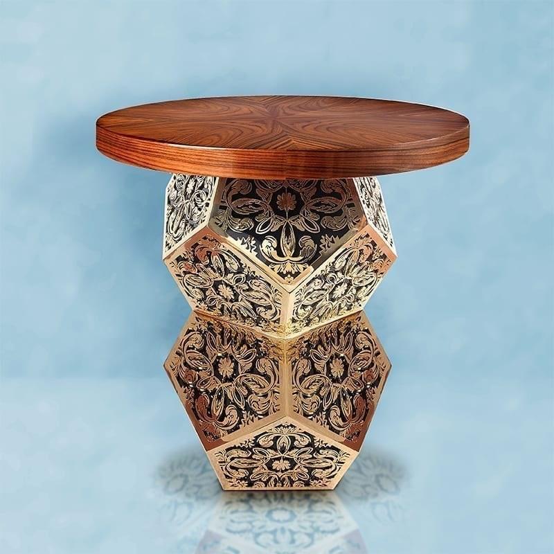 Malabar Круглый журнальный столик из фанерованной древесины sun-id-1405924 - Вид №3