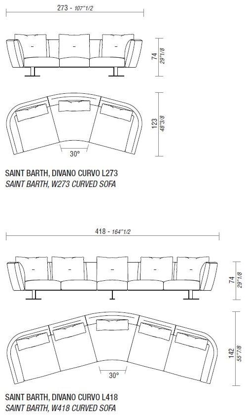 ESTEL GROUP Мягкий кожаный диван Saint barth sun-id-1438959 - Вид №7