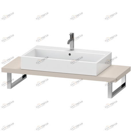 LC100C09191 Консоль для накладной и встраиваемой сверху раковины компакт, Толщина консоли 45 мм L-Cube #LC100C 480 мм Серо-коричневый декор Duravit