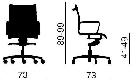 Quadrifoglio Стул для руководителя с низкой спинкой Dekora soft sun-id-1360969 - Вид №1