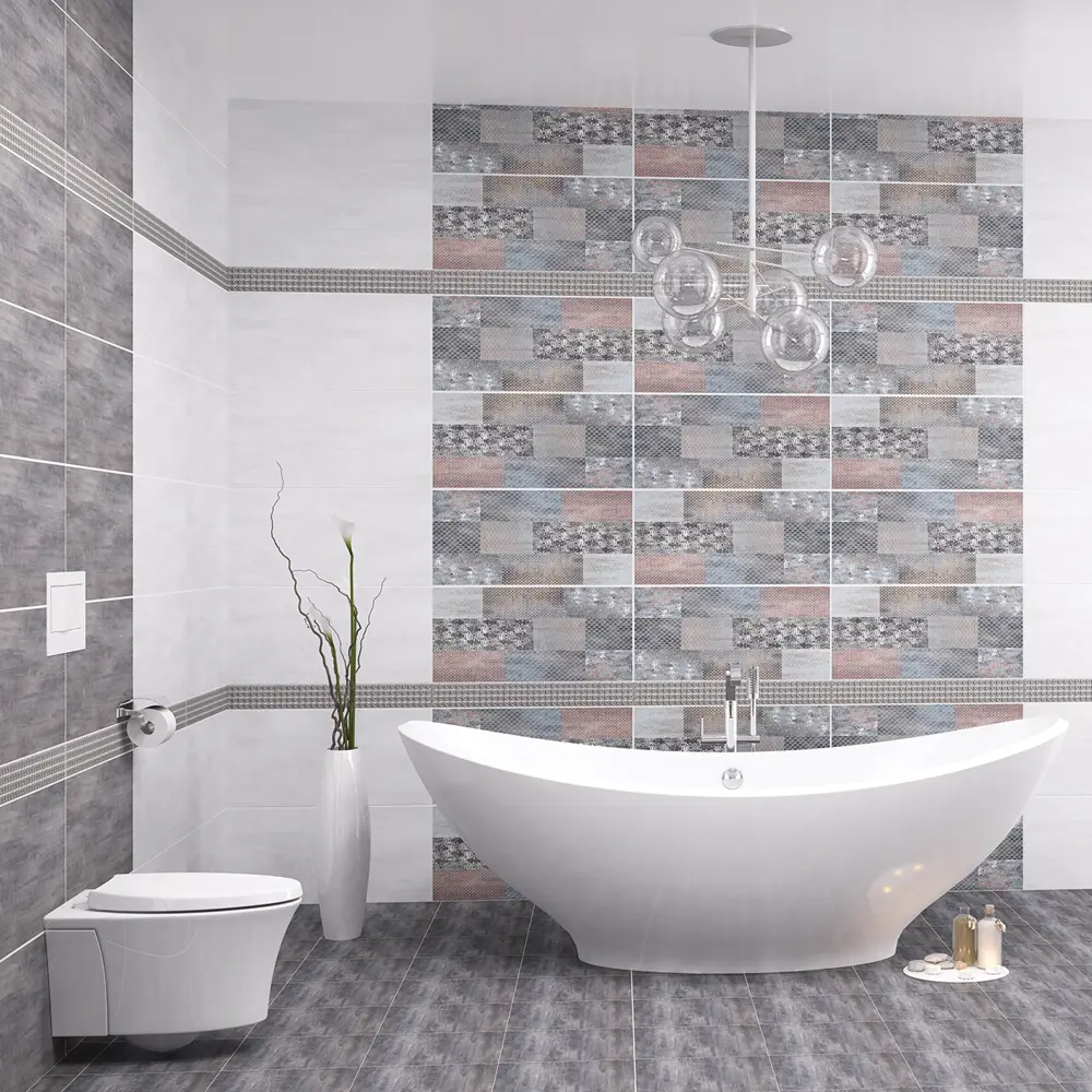 Плитка настенная Azori Pandora Grafit 31.5x63 см 1.59 м² бетон цвет графит 82825302 STLM-2000382 - Вид №4
