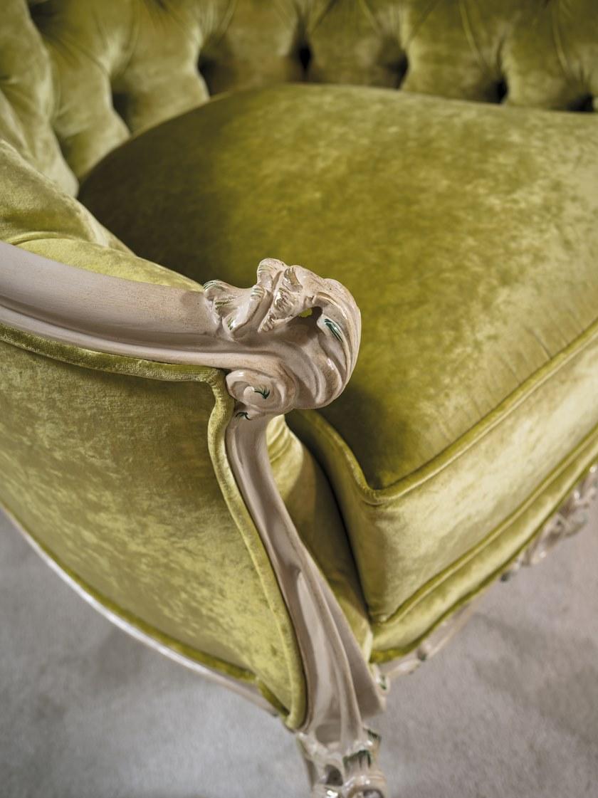 Bellotti Ezio Стеганое бархатное кресло с подлокотниками 3699 3699  - Вид №2