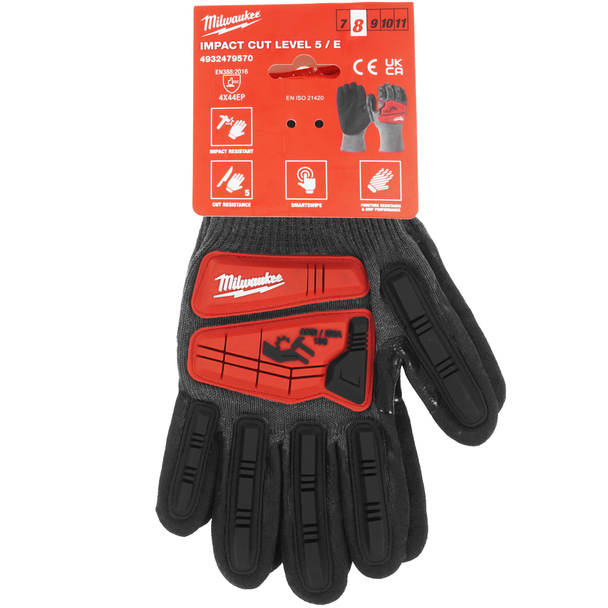 Перчатки трикотажные Milwaukee Impact Cut level 5/E M/8 5478081 STDN-0051619 - Вид №4