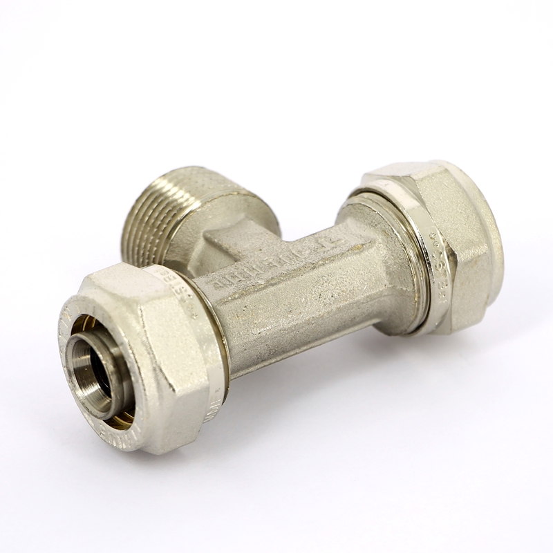 Тройник обжим-Н никелированный TIEMME 20х1/2"х20 1600058 - Вид №2