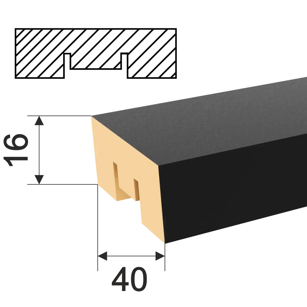 Santreyd Бриона: интерьерные рейки МДФ Black Edition для стильного декора 86033630 STLM-0066236 - Вид №1