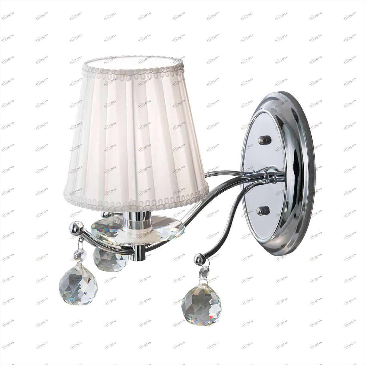 Бра с абажуром белое "Шелли" CL438311 CITILUX ШЕЛЛИ 00-3929386 Белый;серебро 