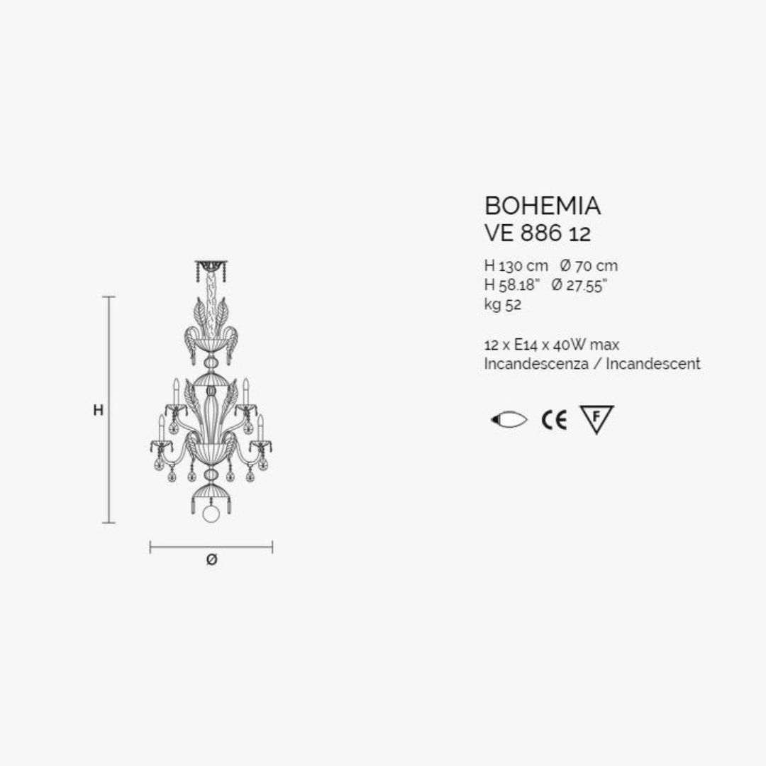 Masiero VE 886/12 люстра подвесная ve88612 - Вид №1