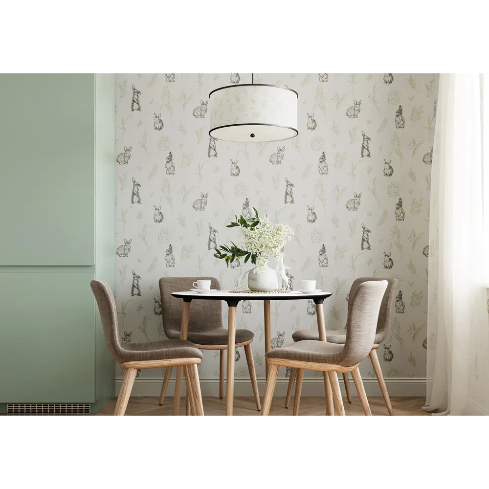 Обои флизелиновые Vog Collection Funny Bunny светло-серые 1.06 м 72059-14 STLM-2165798 - Вид №2