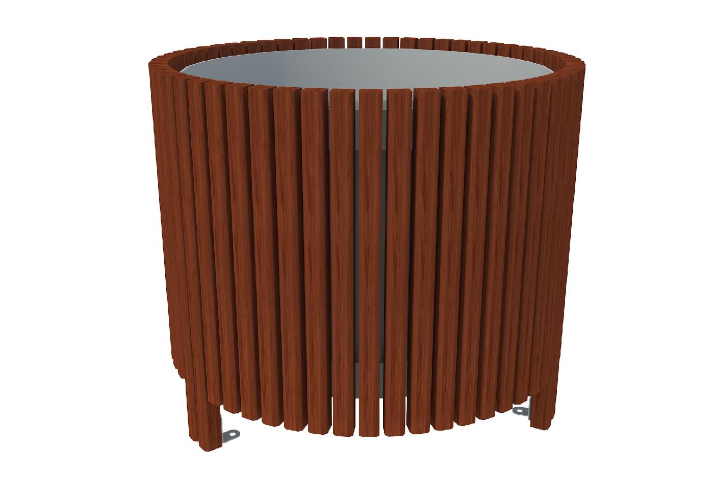 14149 ДАЛЛАС Rif 1, цветочница, кашпо с отделкой деревом LAB.Space 