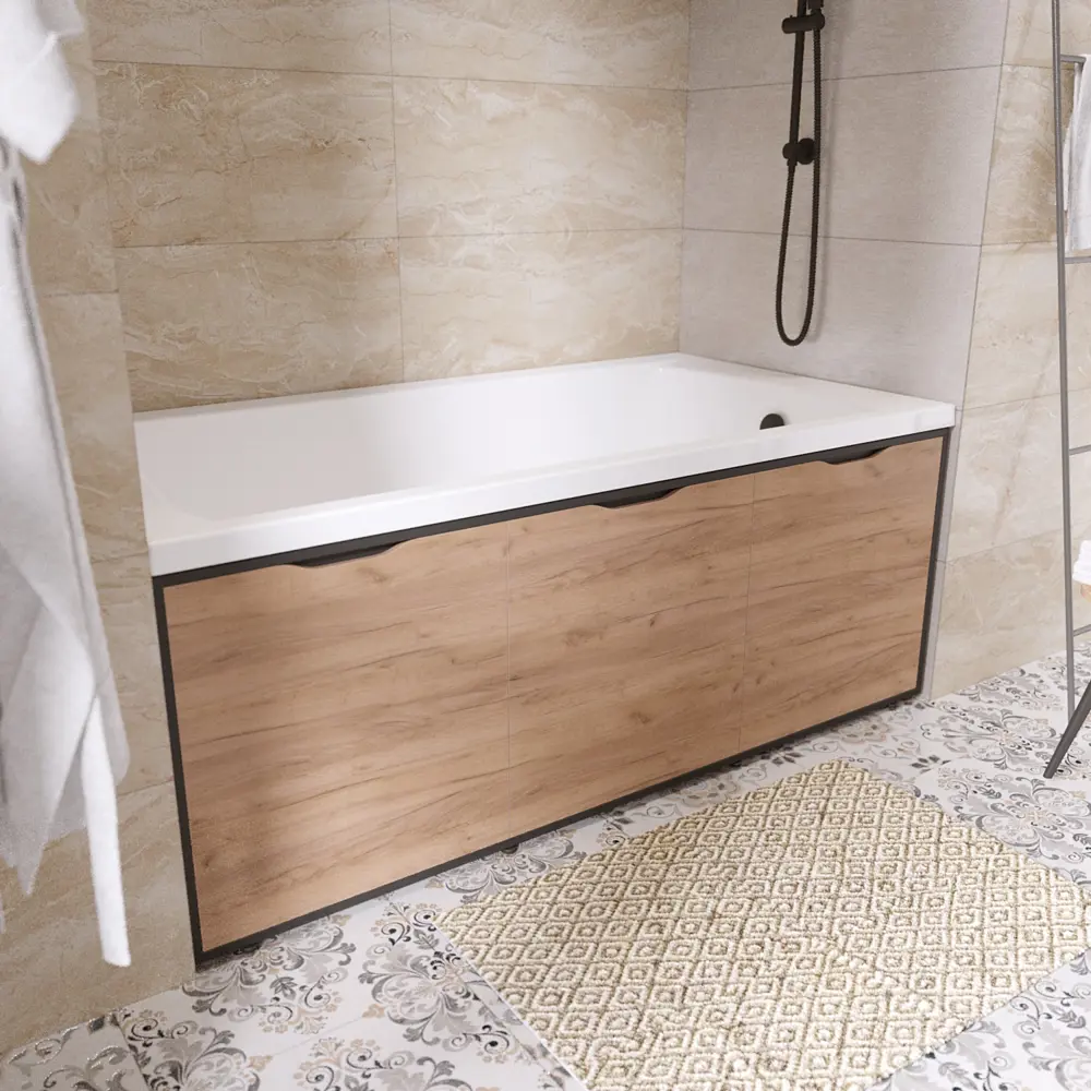 Экран под ванну 1Marka Urban откидной 54x150 см цвет дуб крафт золотой STLM-2124226 - Вид №6