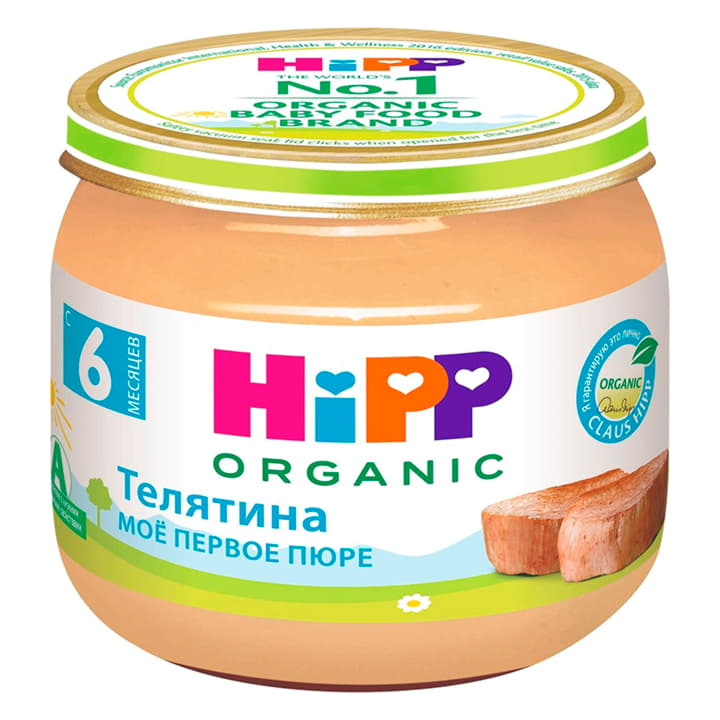 Пюре Телятина с 6 месяцев мое первое пюре HiPP 80 г Santreyd 15709