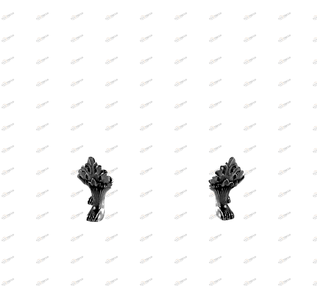 Gentry Home Bexley Cast iron bathtubs with feet Тюльпан темный никель GH102817 