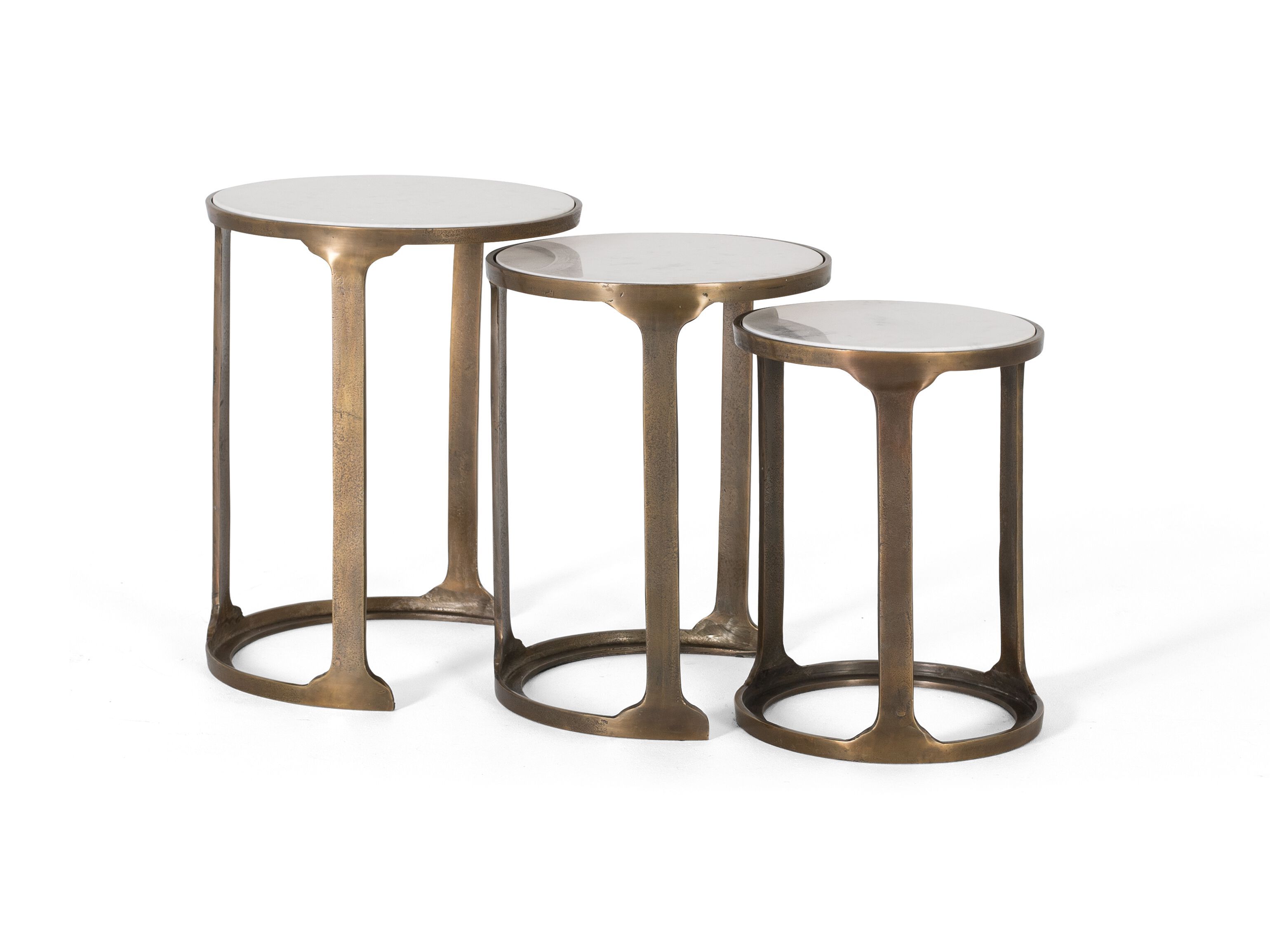 Мраморный круглый штабелируемый журнальный столик Giner y Colomer 1491 ARCH-00118158