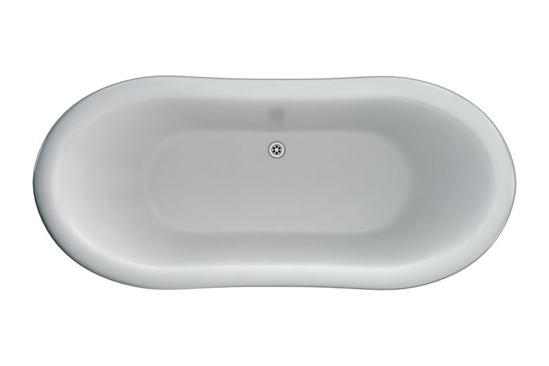 Burlington Двухсторонняя ванна Bateau с роскошными ножками с ножками Luxury Arc в черном цвете L2B T10F  - Вид №9