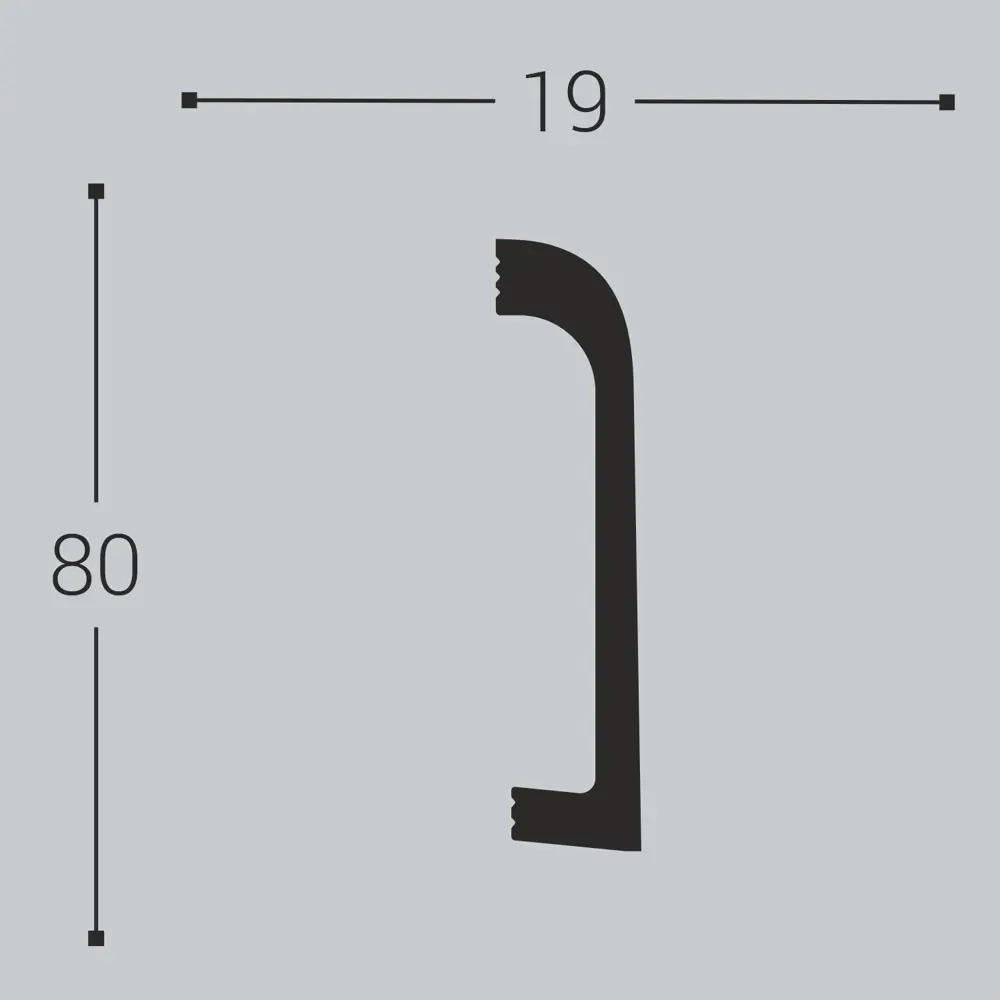 Плинтус Bello Deco 80x19x2000 мм ударопрочный влагостойкий дюрополимер старый массив STLM-2115212 - Вид №2