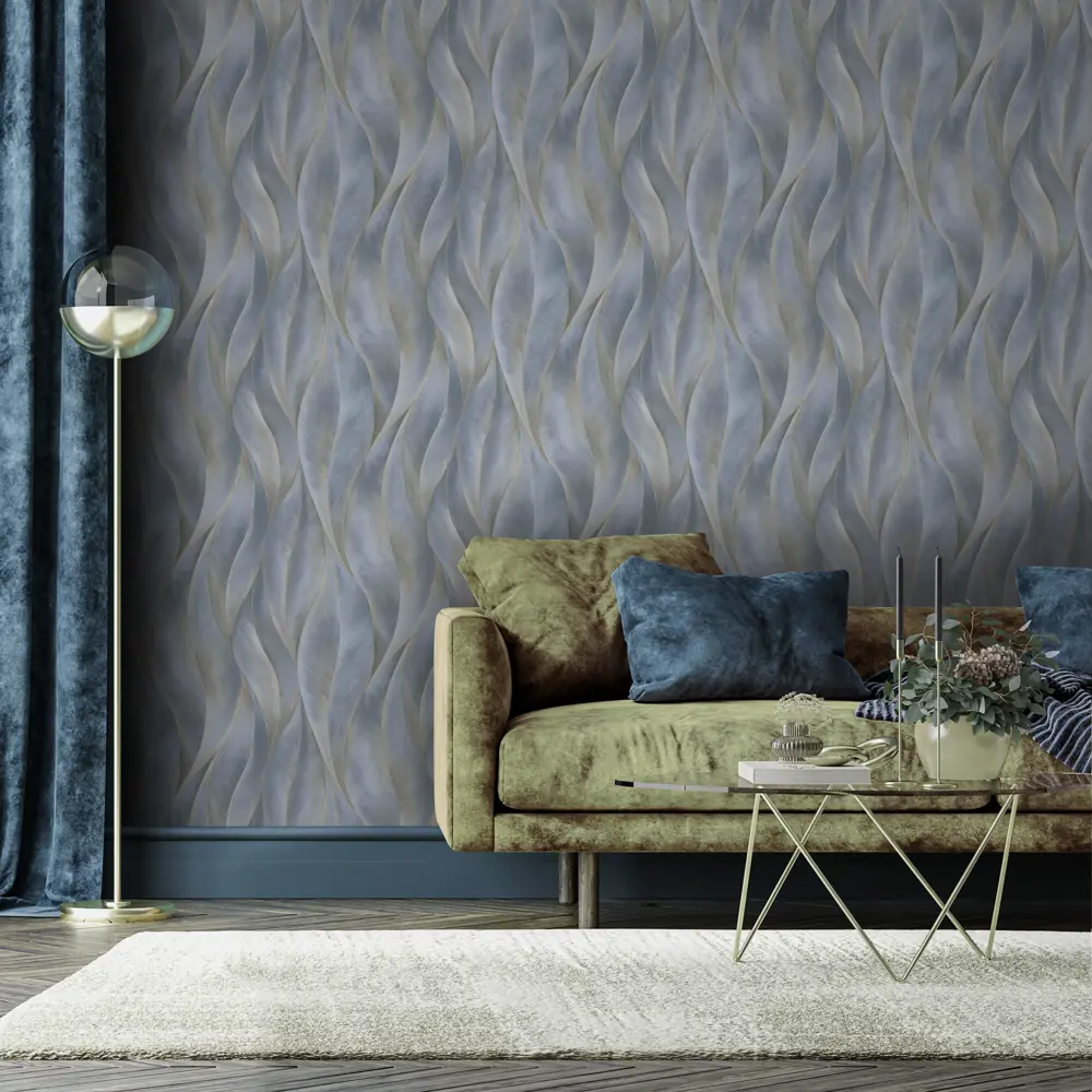 Обои флизелиновые Erismann Fashion for Walls синие 1.06 м 12092-44 89107532 STLM-2174953 - Вид №3