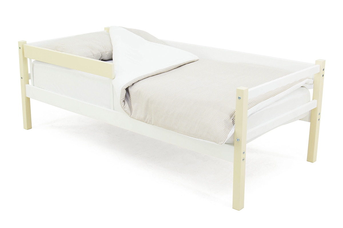 Детская кровать-тахта Svogen бежево-белая БЕЛЬМАРКО  326829 Бежевый;молочный Santreyd  - Вид №1