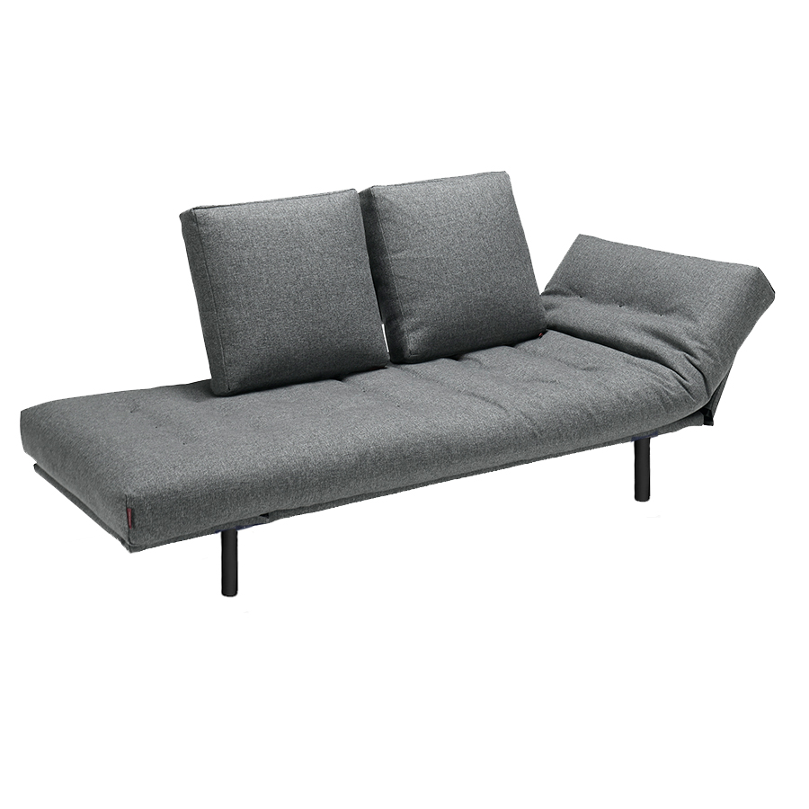 Кушетка Rollo с матрасом Rollo Classic Round и ящиком для белья чёрная Innovation Living ROLLO534 - Вид №2