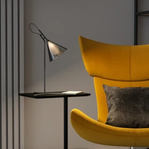 Настольная лампа Eurosvet Enigma с конусным стеклянным плафоном 89435506