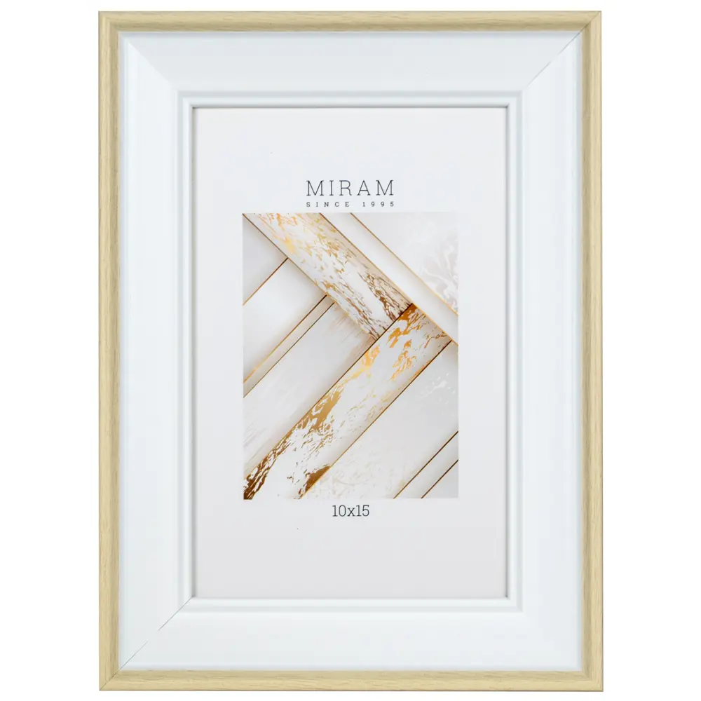 Рамка для фото МИРАМ 10×15 см белая пластиковая без паспарту 89422793 STLM-1568264