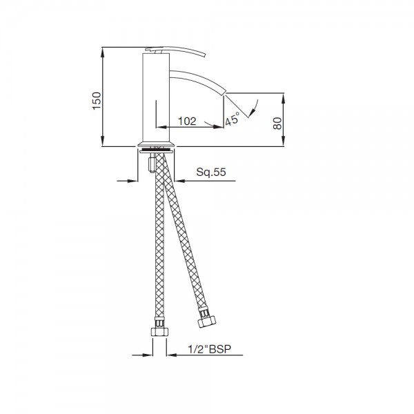XQU-GDS-43011B Смеситель для раковины Artize Xquisite Золотая пыль  - Вид №1