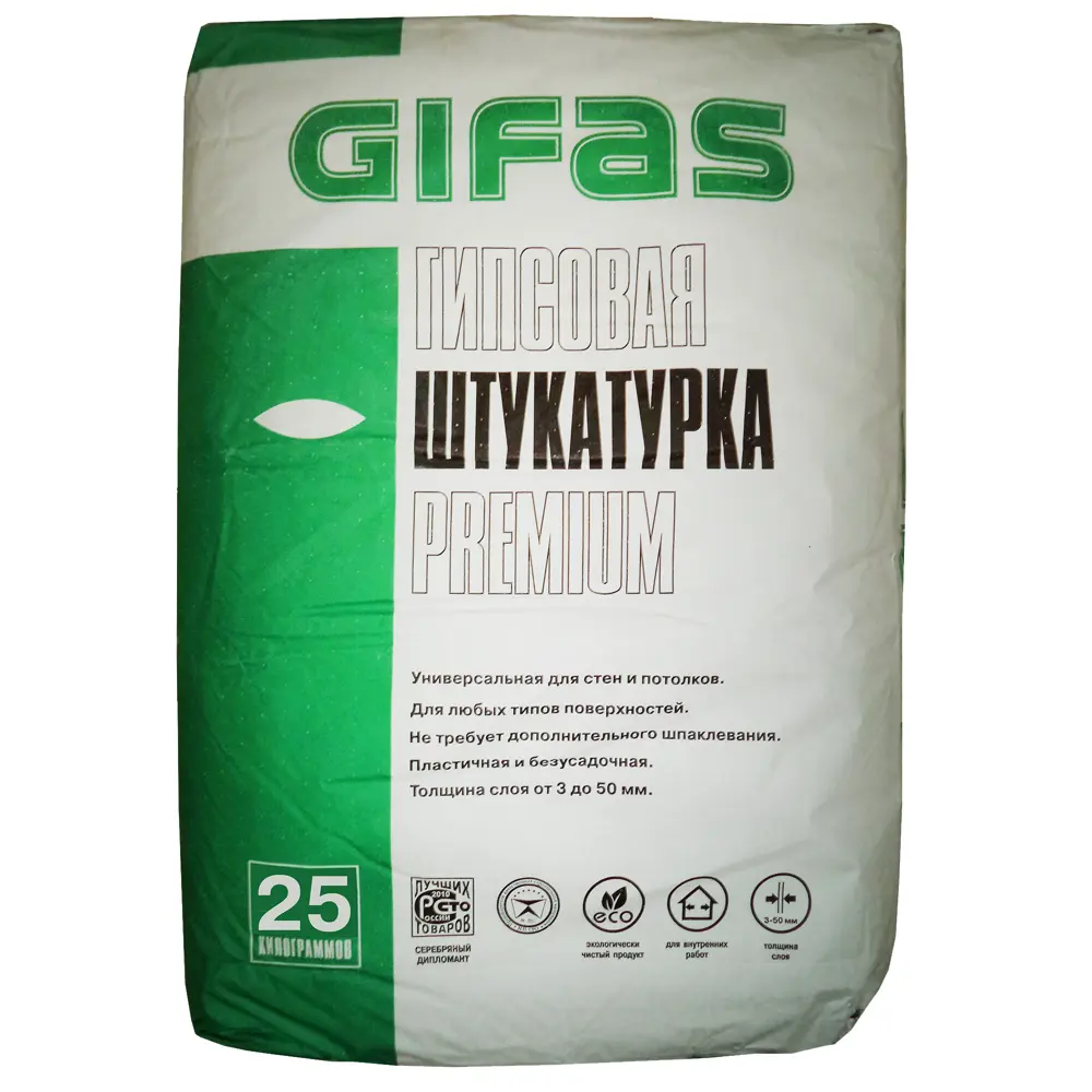 Штукатурка гипсовая Gifas Premium 25 кг STLM-2066196